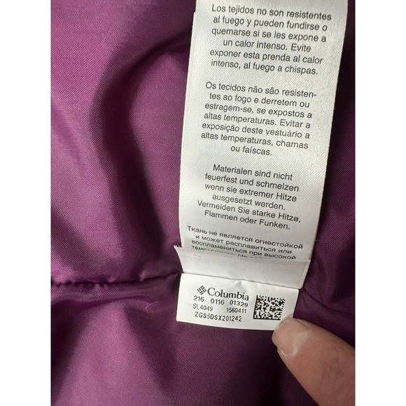 Columbia 550 Duck Down Faux Fur Hooded Jacket Puffer Womens XS EUC - Picture 5 of 10